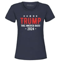 Продавницата4 женскиот Трамп Ја Врати Америка Пред Претседателската Кампања Графичка Маица Голема Морнарица