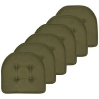 Колекција за слатка домашна меморија во облик на пена во форма на не -лизгачки влошки за столици - ПК, Армијата Зелена