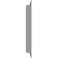 Ekena Millwork 30 W 34 H Правоаголник Гејбл Фунд Функционален, PVC Gable отвор со 1 4 рамка за рамна трим