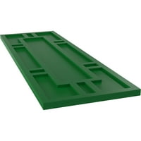 Ekena Millwork 15 W 54 H TRUE FIT PVC HASTINGS FIXED MONT SULTERS, VIRIDIAN GREEN
