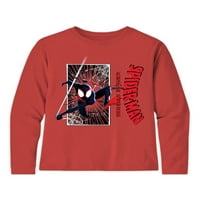 Spider-Man Boys SpiderVerse Line Graphic Graphic Graphic долги ракави и маици со кратки ракави, 2-пакувања, големини XS-XXL