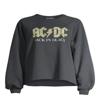 Греј од Грејсон Социјална женска AC DC Graphic Graphic Sweatshirt