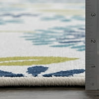 LOMAKNOTI TERRACE TROPIC TENAVON 9 '12' Цветни затворени простории на отворено килим сино бело