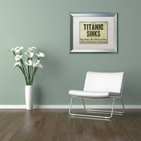Трговска марка ликовна уметност Titanic Canvas Art by Color Bakery White Matte, сребрена рамка