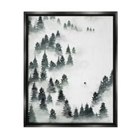 Stuple industries Зимски скијачки падини планински графички уметност џет црно лебдечки платно печатење wallидна уметност, дизајн од ziwei li