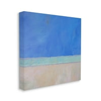 СТУПЕЛ ИНДУСТРИИ Апстракт блокиран пејзаж со сина лента за сликање завиткано платно печатење wallидна уметност, дизајн од Керол Јанг