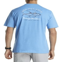 Машка графичка маичка со кратки ракави со солена вода