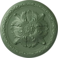 Ekena Millwork 3 4 OD 3 8 P Стокпорт Медалјон, рачно насликана атинска зелена