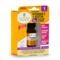 Веган чист - витамин Ц + биотин - серум за спасување на ден