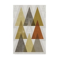 Трговска марка ликовна уметност 'Mod Triangles IV Retro' Canvas Art by Michael Mullan