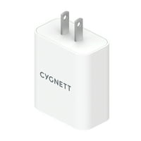 Cygnett CY3887POFLW PowerPlus 38-Вати Двојна Порта Ѕид Полнач