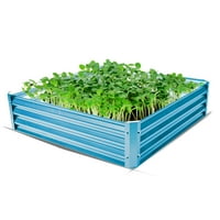 Изрази на задниот двор 40 x40 x10.5 h галванизирани подигнати градинарски кревети за зеленчук - метал - Тел