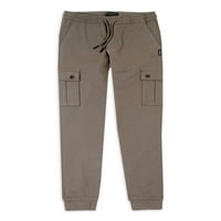 Сребрени фармерки копродукции момчиња Каиро карго панталони, големини со 4-16