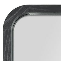 Главни мрежи 22inx30in заоблен раб правоаголен црн финиш wallид огледало