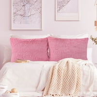Уникатни поволни перничиња од крзно со патент, крал, розова