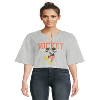 Мики Маус Јуниорс Графичка маица Мики Маус со кратки ракави, големини XS-3XL