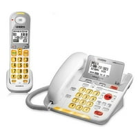 Uniden D Кабел Безжичен Телефон Со Големо Позадинско Осветлување ЛЦД Дисплеј и Блиц