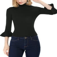 Единствени поволни цени за женски рафли ракави за тешка кошула со плетен џемпер