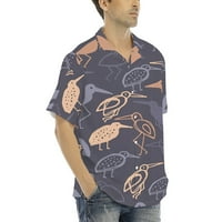 Слободно Време Мажи Хавајски Кошули Мода Лабава Краток Ракав Класичен Повик Копче Надолу Плажа Цвет Печатени Блузи За Патување