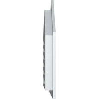 Ekena Millwork 16 W 30 H врв на врвот на теренот за проветрување: Функционален, PVC Gable Vent W 1 4 рамка за рамна трим