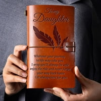 Елегантна Врежана Кожна Тетратка Патување Дневник Бележник Весник Планер Порака Книга За Жени Мажи Семејства Подарок