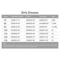 Мали Девојчиња Летен Цветен Фустан Сарафан Со Кратки Ракави Јака За Кукли Секојдневен Фустан