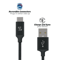 CAB4SG Strikeline Premium USB до Type-C полнење и синхронизација на плетенка со плетенка 4-метри. Вселенско сиво