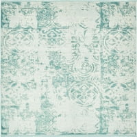 Уникатен разбој во затворен правоаголен потресен традиционален килим сина, 8 '10' 0