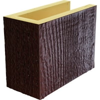 Екена мелница 4 h 4 d 48 W Rough Sawn Fau Wood Camplace Mantel Kit W alamo Corbels, Premium Mahogany