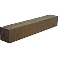Ekena Millwork 4 H 8 D 60 W Rough Sawn Fau Wood Camply Mantel, Premium Hickory