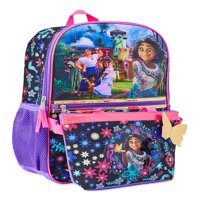 Дизни Енканто Магијата Семејство Девојки 17 Лаптоп Ранец 2-Парче Во собата Со Ручек Торба, Виолетова Розова