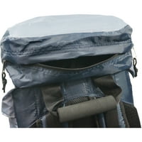 -Клефини ранец за пешачење 50L Патент Дневен пакет со алуминиумска рамка за кампување планинарска морнарица сива, уникатен возрасен