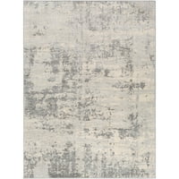 Уметнички ткајачи монако апстрактна област килим, сребрена сива боја, 5'3 7'3