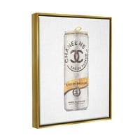 Sulpell Industries Моден амблем Глам парфем пијалок може да стили металик злато врамено лебдечко платно wallидна уметност, 16x20