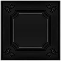 3Д wallиден панел ft. Ft. Лепак или пад-ин-во-тавански тавански плочки во црна боја