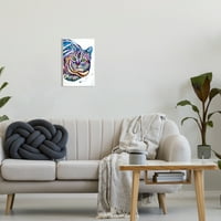 Забава забавна шарена виножито мачка портрет животни и инсекти сликарство wallидна плакета Неизрачена уметничка печатена wallидна уметност