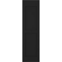Ekena Millwork 12 w 61 h Americraft Две еднакви рамни плочи за надворешни работи, црни, црни