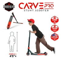 Madd Gear Carve Pro Stunt Scouter - Црна и црвена боја