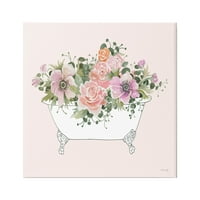 Sumn Industries мешан цвет аранжман када засадувач розови цвеќиња графичка уметничка галерија завиткана платно печатена wallидна уметност, дизајн од Синди obејкобс